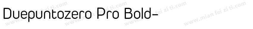 Duepuntozero Pro Bold字体转换
